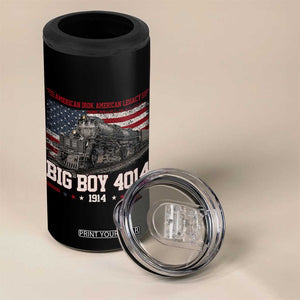 Vintage USA Steam Locomotive Patriotic Pride 4 in 1 Can Cooler Tumbler American Iron American Legacy TS02 Print Your Wear
