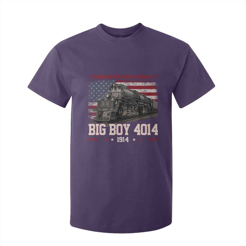 Vintage USA Steam Locomotive Patriotic Pride T Shirt For Kid American Iron American Legacy TS02 Purple Print Your Wear