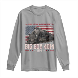 Vintage USA Steam Locomotive Patriotic Pride Long Sleeve Shirt American Iron American Legacy TS02 Sport Gray Print Your Wear