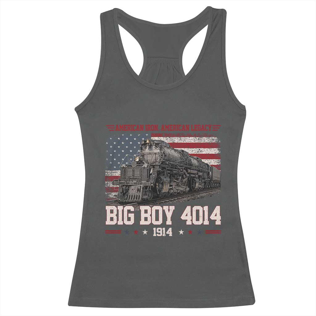 Vintage USA Steam Locomotive Patriotic Pride Racerback Tank Top American Iron American Legacy TS02 Dark Heather Print Your Wear