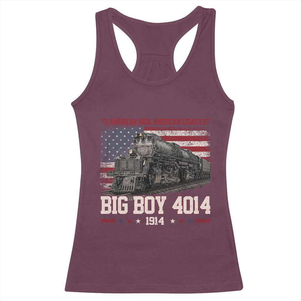 Vintage USA Steam Locomotive Patriotic Pride Racerback Tank Top American Iron American Legacy TS02 Maroon Print Your Wear
