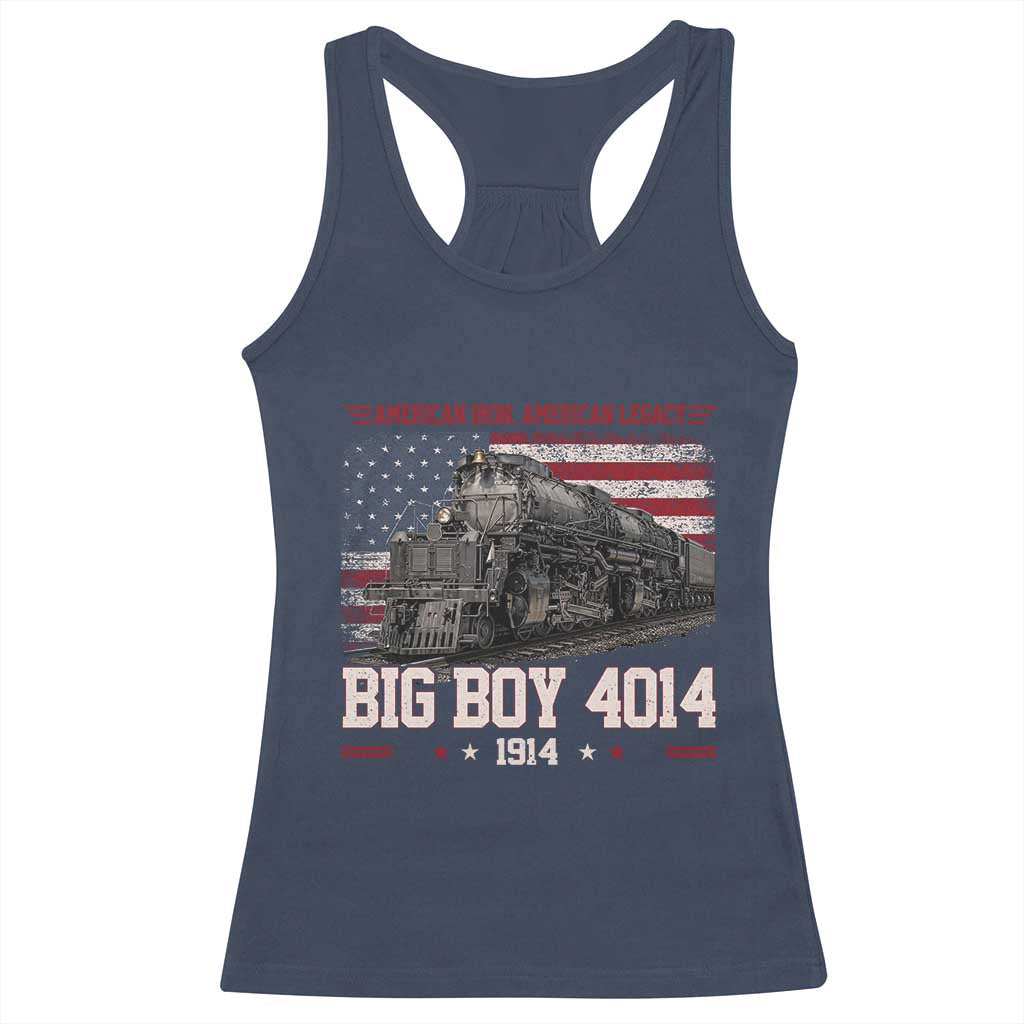 Vintage USA Steam Locomotive Patriotic Pride Racerback Tank Top American Iron American Legacy TS02 Navy Print Your Wear