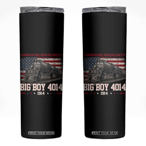 Vintage USA Steam Locomotive Patriotic Pride Skinny Tumbler American Iron American Legacy TS02 Black Print Your Wear