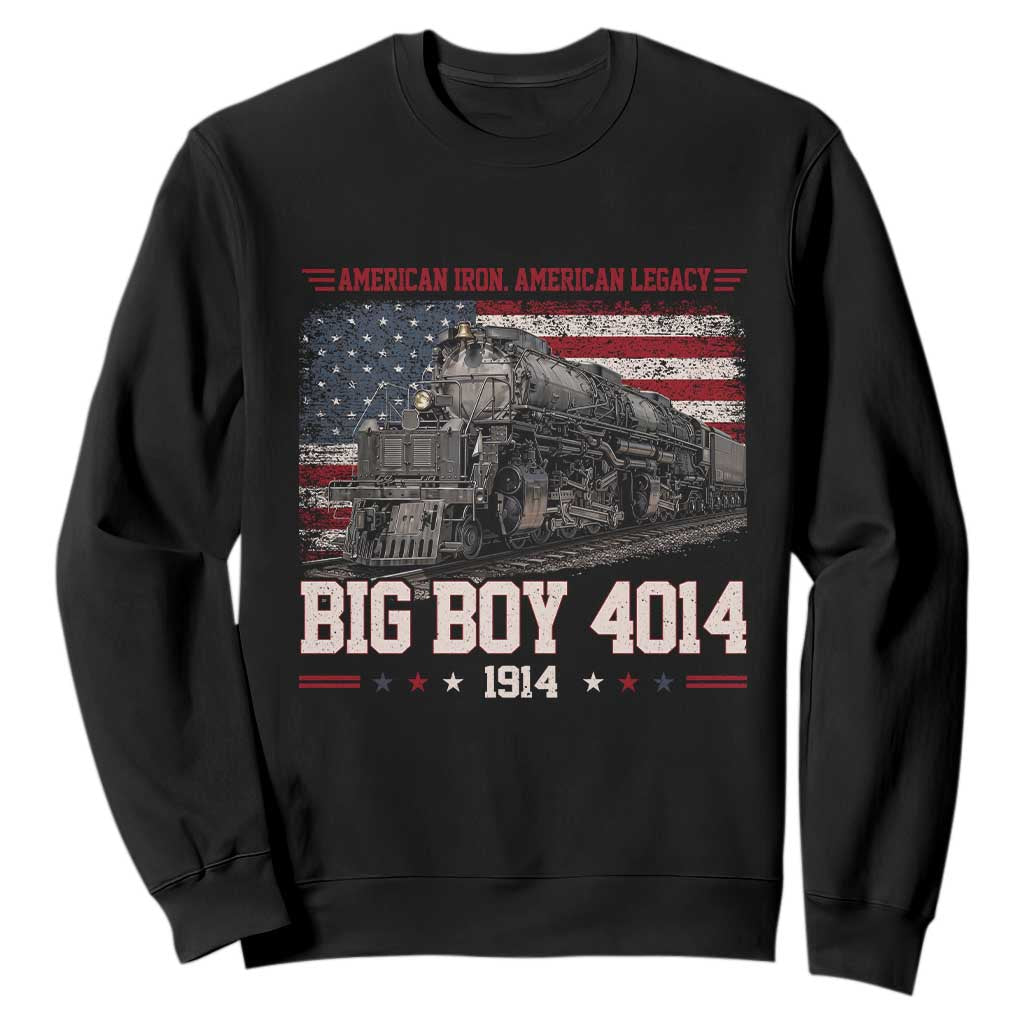 Vintage USA Steam Locomotive Patriotic Pride Sweatshirt American Iron American Legacy TS02 Black Print Your Wear