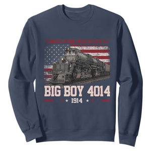 Vintage USA Steam Locomotive Patriotic Pride Sweatshirt American Iron American Legacy TS02 Navy Print Your Wear