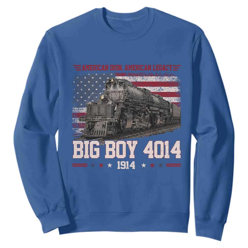 Vintage USA Steam Locomotive Patriotic Pride Sweatshirt American Iron American Legacy TS02 Royal Blue Print Your Wear