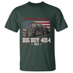 Vintage USA Steam Locomotive Patriotic Pride T Shirt American Iron American Legacy TS02 Dark Forest Green Print Your Wear
