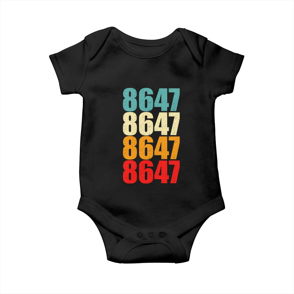 8647 Retro Vintage Color Palette Baby Onesie Minimalist Coded Political Satire TS02 Black Print Your Wear