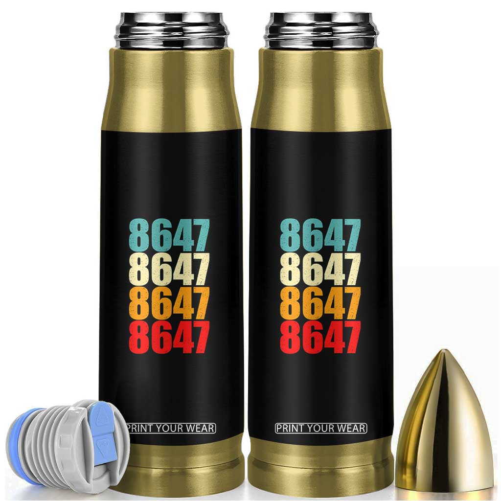 8647 Retro Vintage Color Palette Bullet Tumbler Minimalist Coded Political Satire TS02 Black Print Your Wear
