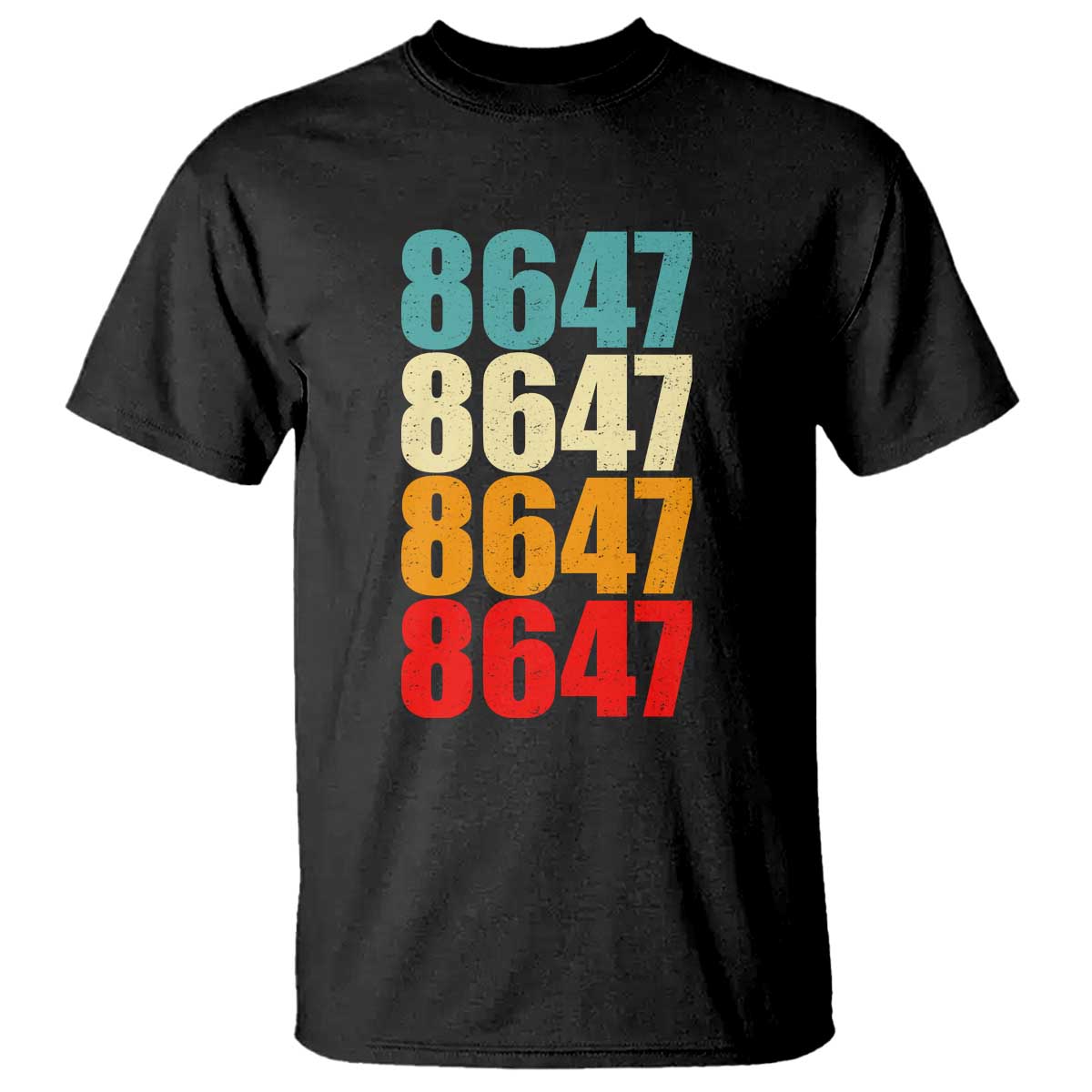 8647 Retro Vintage Color Palette T Shirt Minimalist Coded Political Satire TS02 Black Print Your Wear