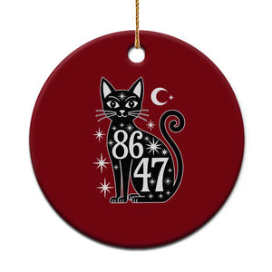 86 47 Celestial Black Cat Mystic Ceramic Ornament Moon Stars Coded Political Satire TS02 1pc Red Print Your Wear