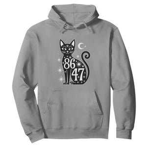 86 47 Celestial Black Cat Mystic Hoodie Moon Stars Coded Political Satire TS02 Sport Gray Print Your Wear