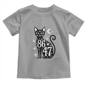 86 47 Celestial Black Cat Mystic Toddler T Shirt Moon Stars Coded Political Satire TS02 Sport Gray Print Your Wear