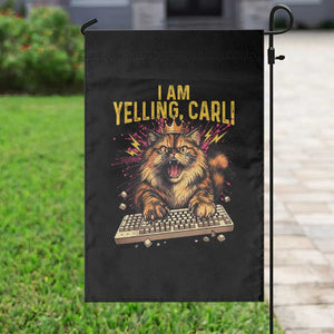 I Am Yelling Carl Graphic Garden Flag Funny Angry Cat Typing Keyboard Comic Retro TS02 Print Your Wear