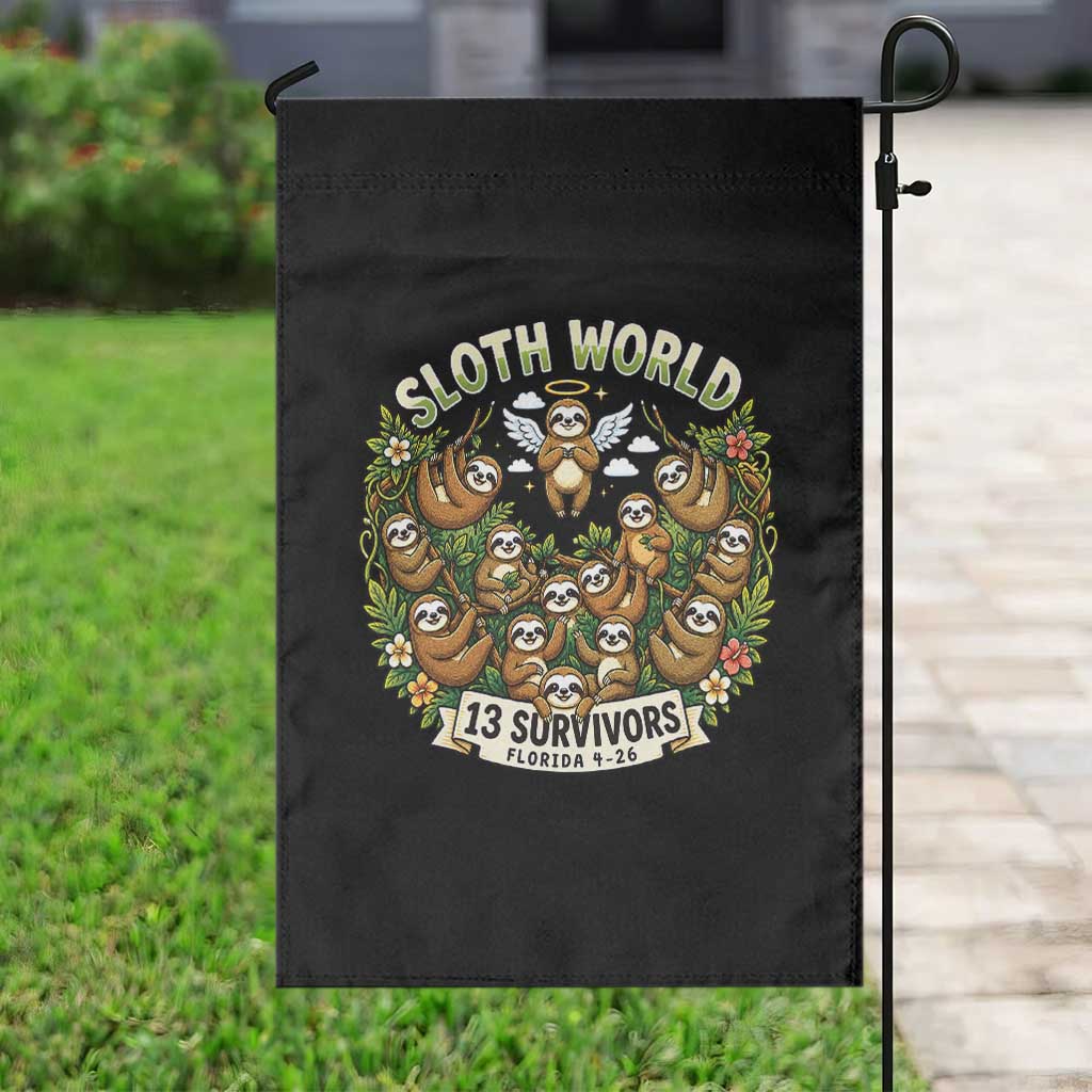 Sloth World 13 Survivors Animal Rescue Garden Flag Memorial Tribute and Florida Wildlife Protection TS02 Print Your Wear