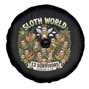 Sloth World 13 Survivors Animal Rescue Spare Tire Cover Memorial Tribute and Florida Wildlife Protection TS02 Print Your Wear