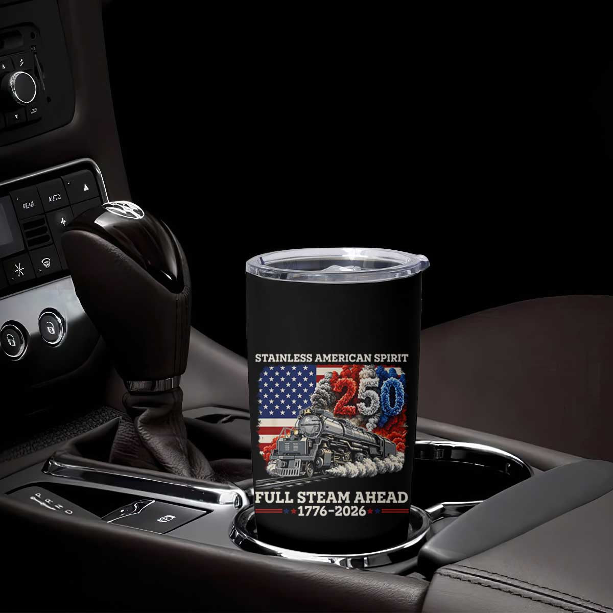 Stainless American Spirit Full Steam Ahead Tumbler Cup 250 Years Freedom Semiquincentennial Steam Locomotive TS02 Print Your Wear