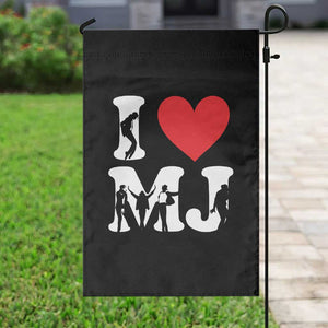 I Heart MJ Dance Silhouette Tribute Garden Flag Iconic Pop Culture Famous Dance Poses for Music Legend Fans TS02 Print Your Wear