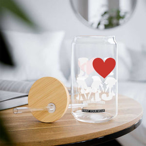 I Heart MJ Dance Silhouette Tribute Glass Can Iconic Pop Culture Famous Dance Poses for Music Legend Fans TS02 Print Your Wear
