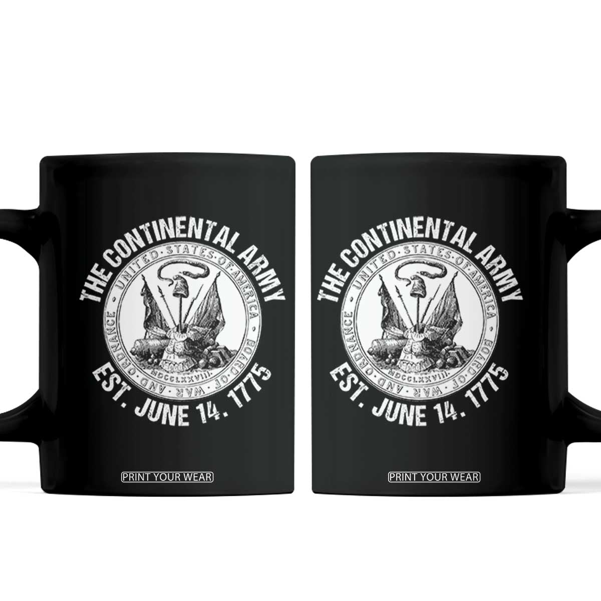The Continental Army Est 1775 Coffee Mug Patriotic US Military History Graphic