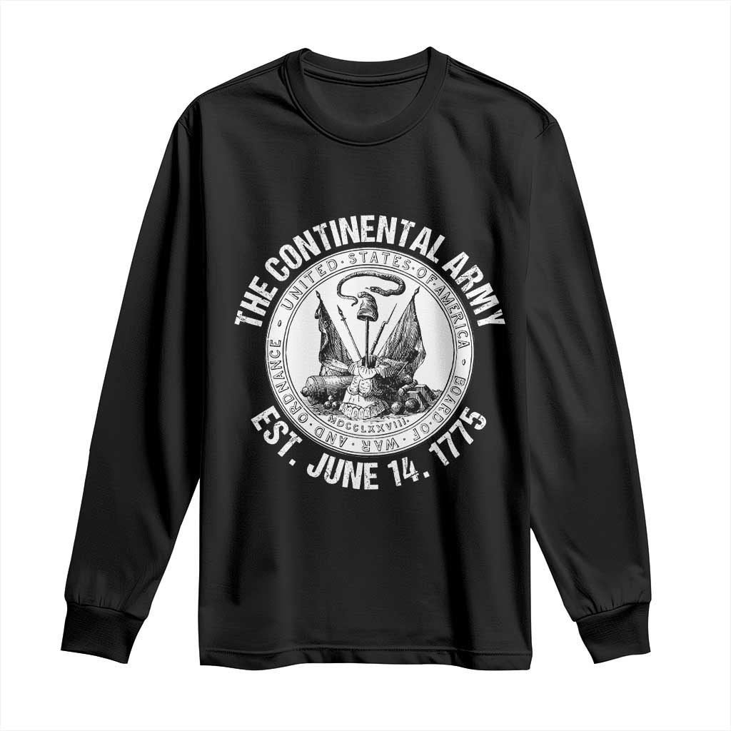 The Continental Army Est 1775 Long Sleeve Shirt Patriotic US Military History Graphic