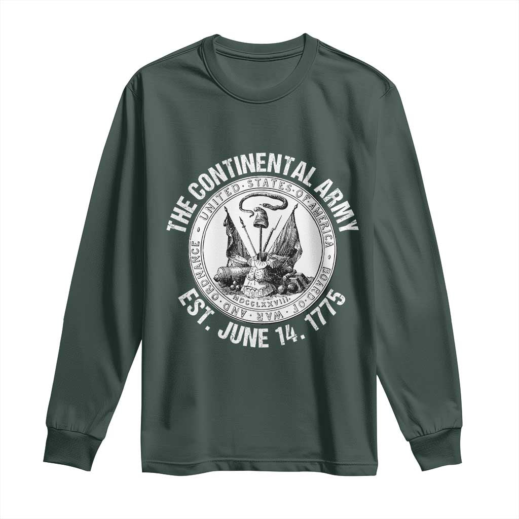The Continental Army Est 1775 Long Sleeve Shirt Patriotic US Military History Graphic
