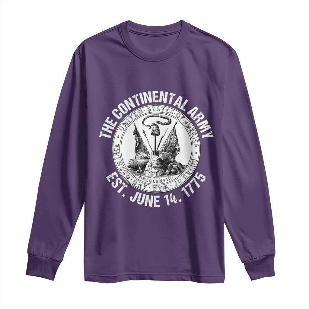 The Continental Army Est 1775 Long Sleeve Shirt Patriotic US Military History Graphic