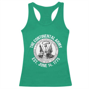 The Continental Army Est 1775 Racerback Tank Top Patriotic US Military History Graphic