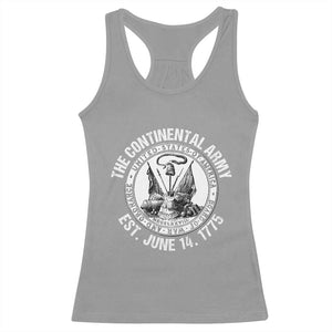 The Continental Army Est 1775 Racerback Tank Top Patriotic US Military History Graphic