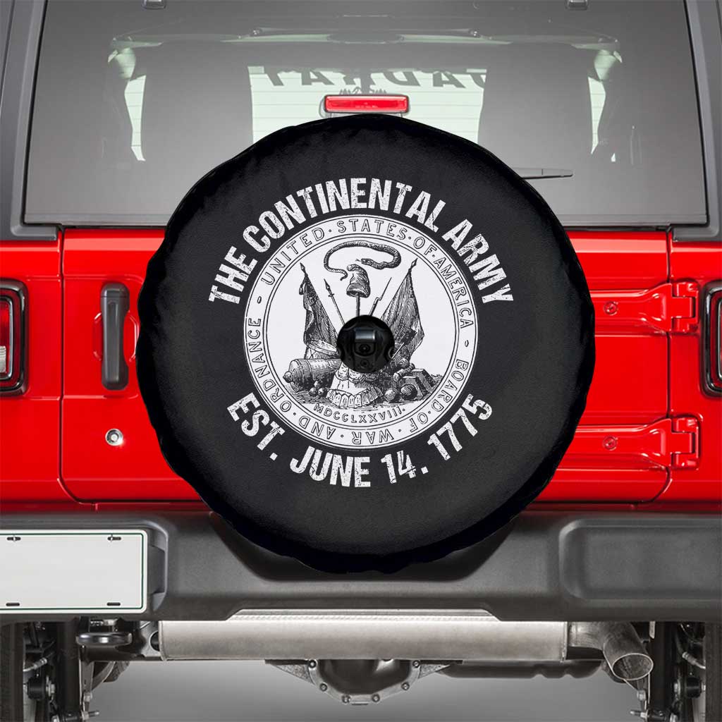 The Continental Army Est 1775 Spare Tire Cover Patriotic US Military History Graphic