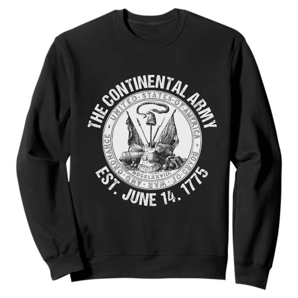 The Continental Army Est 1775 Sweatshirt Patriotic US Military History Graphic