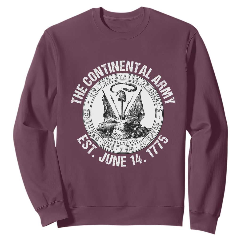 The Continental Army Est 1775 Sweatshirt Patriotic US Military History Graphic