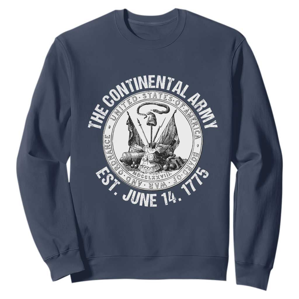The Continental Army Est 1775 Sweatshirt Patriotic US Military History Graphic