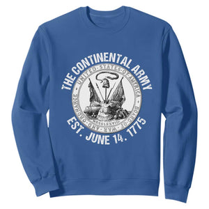 The Continental Army Est 1775 Sweatshirt Patriotic US Military History Graphic