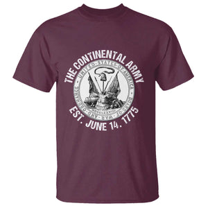 The Continental Army Est 1775 T Shirt Patriotic US Military History Graphic
