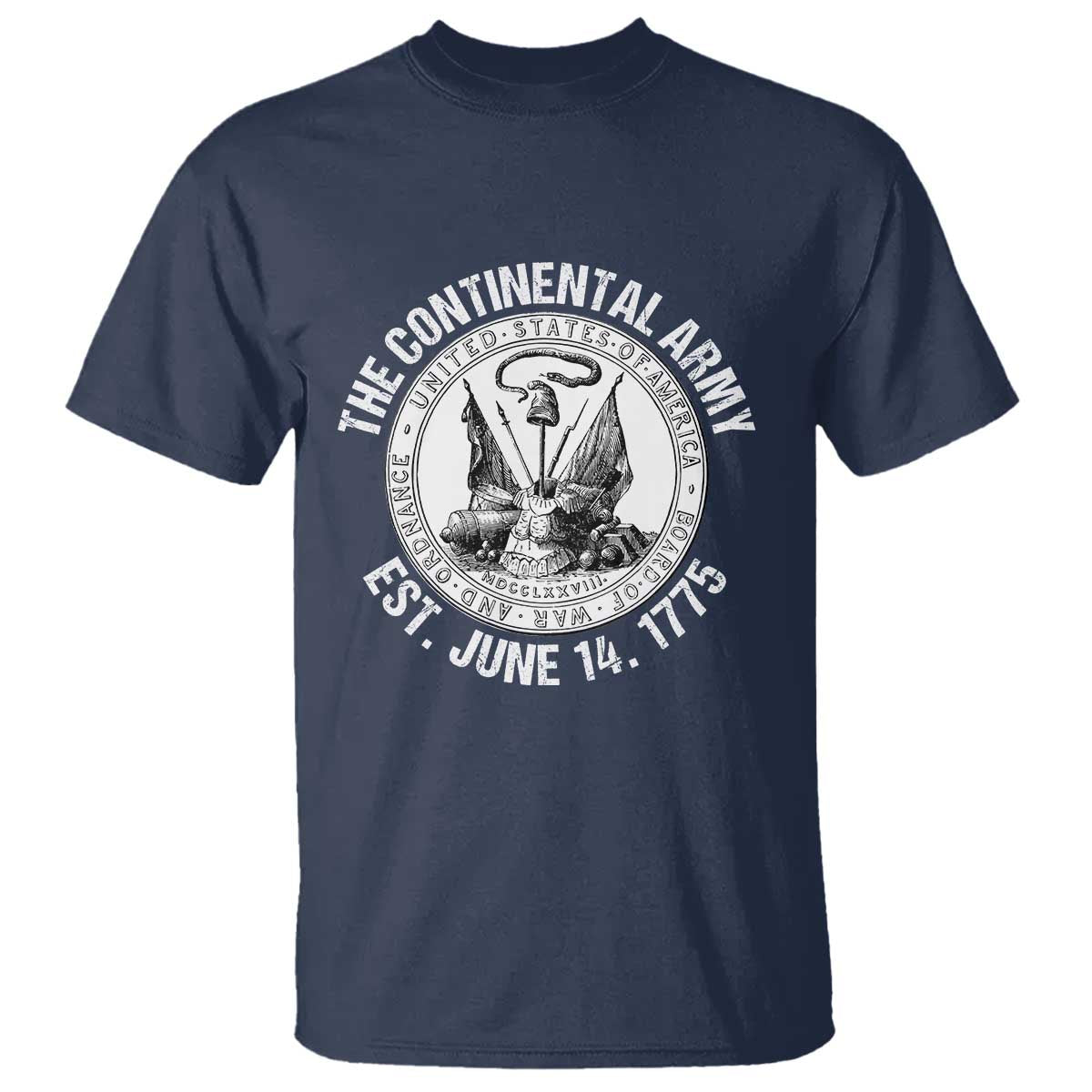 The Continental Army Est 1775 T Shirt Patriotic US Military History Graphic