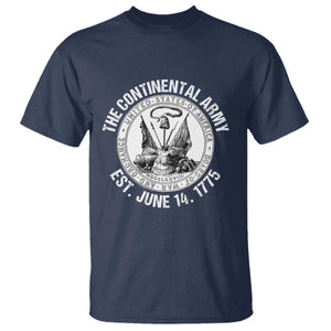 The Continental Army Est 1775 T Shirt Patriotic US Military History Graphic