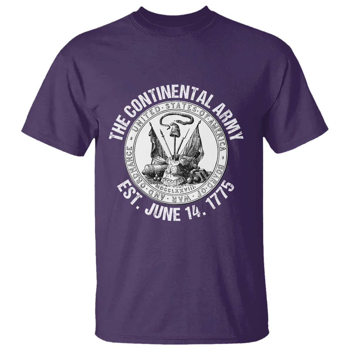 The Continental Army Est 1775 T Shirt Patriotic US Military History Graphic