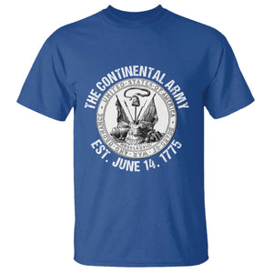 The Continental Army Est 1775 T Shirt Patriotic US Military History Graphic