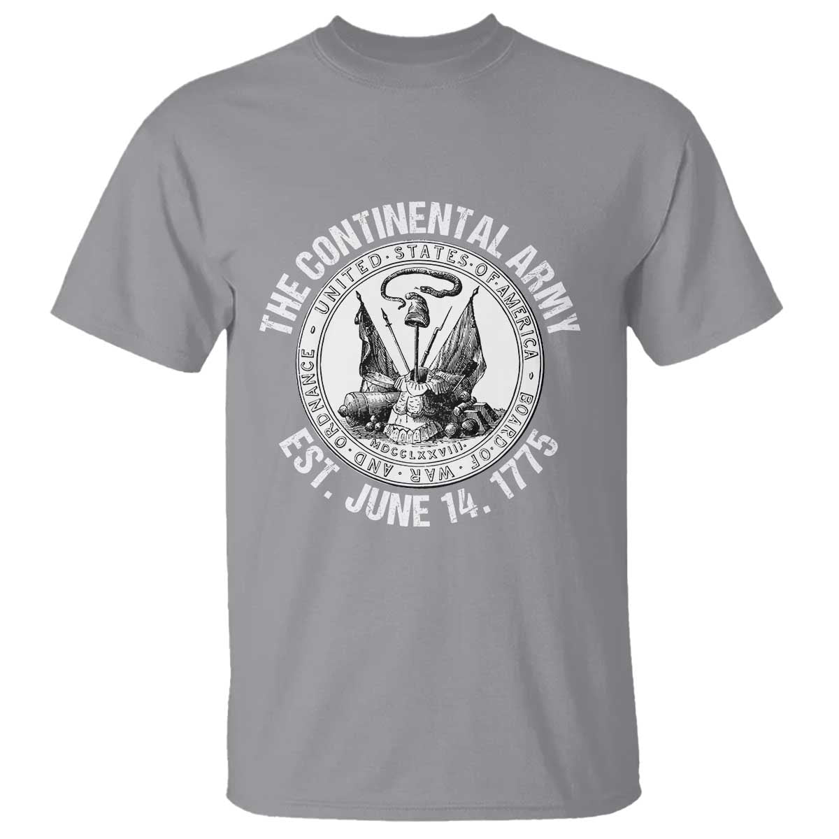 The Continental Army Est 1775 T Shirt Patriotic US Military History Graphic