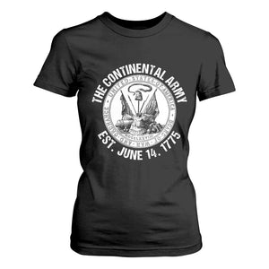 The Continental Army Est 1775 T Shirt For Women Patriotic US Military History Graphic