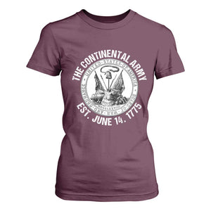The Continental Army Est 1775 T Shirt For Women Patriotic US Military History Graphic