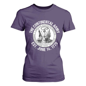 The Continental Army Est 1775 T Shirt For Women Patriotic US Military History Graphic
