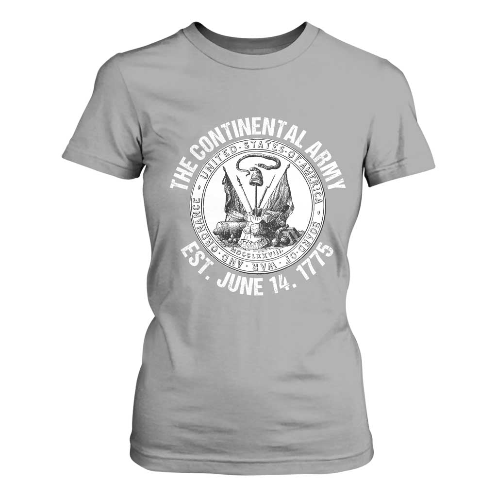 The Continental Army Est 1775 T Shirt For Women Patriotic US Military History Graphic