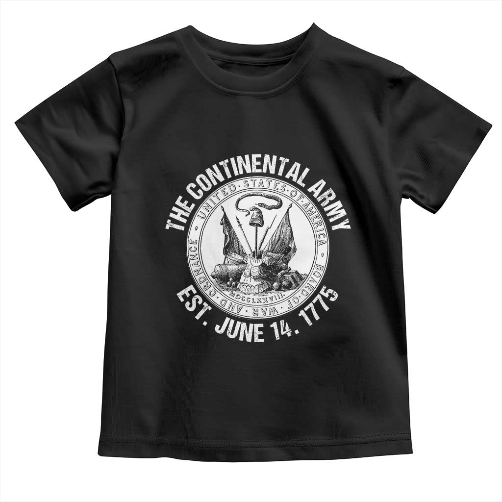 The Continental Army Est 1775 Toddler T Shirt Patriotic US Military History Graphic