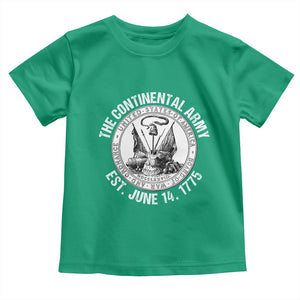The Continental Army Est 1775 Toddler T Shirt Patriotic US Military History Graphic