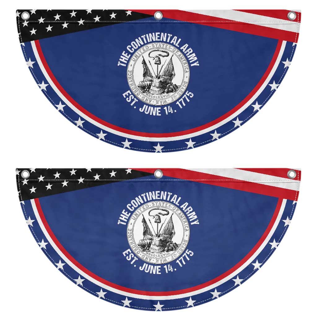 The Continental Army Est 1775 Patriotic Fan Flag US Military History Graphic