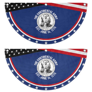 The Continental Army Est 1775 Patriotic Fan Flag US Military History Graphic
