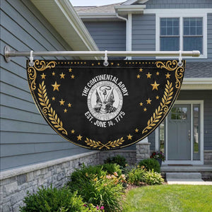 The Continental Army Est 1775 Patriotic Fan Flag US Military History Graphic