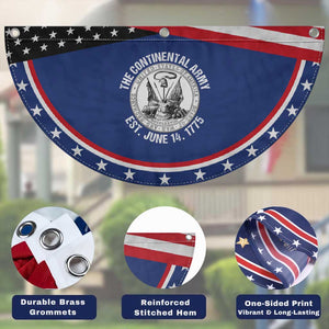 The Continental Army Est 1775 Patriotic Fan Flag US Military History Graphic
